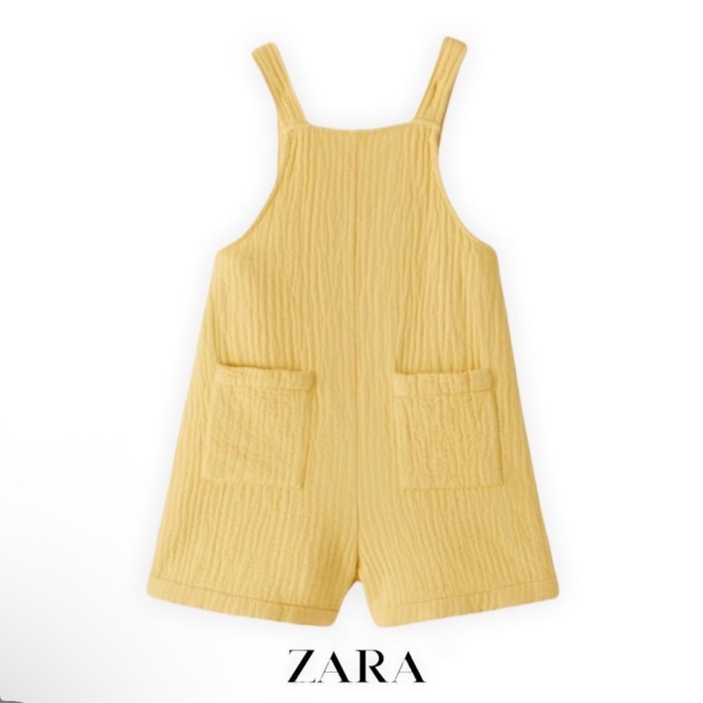 ZARA Yellow One Piece Romper Shorts 3-4T